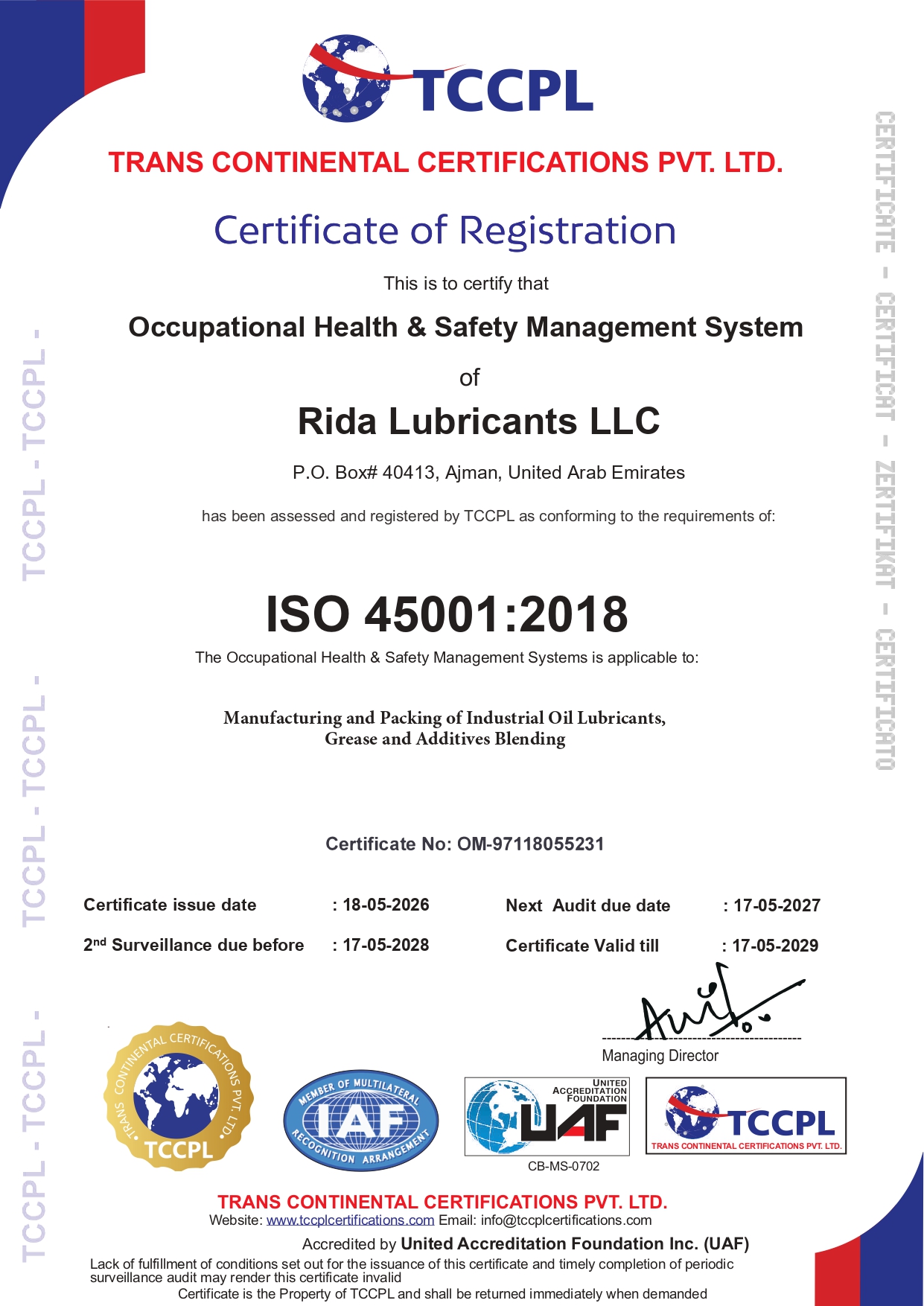 Certificate