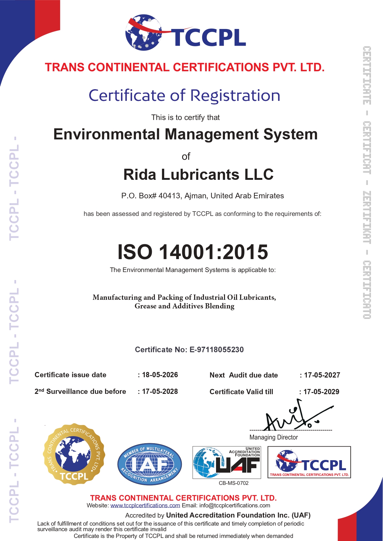 Certificate